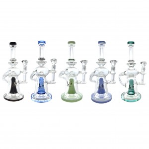 Loud Cloud - 11.5" The Crystal Wave Conical Perc Water Pipe [TW-138]