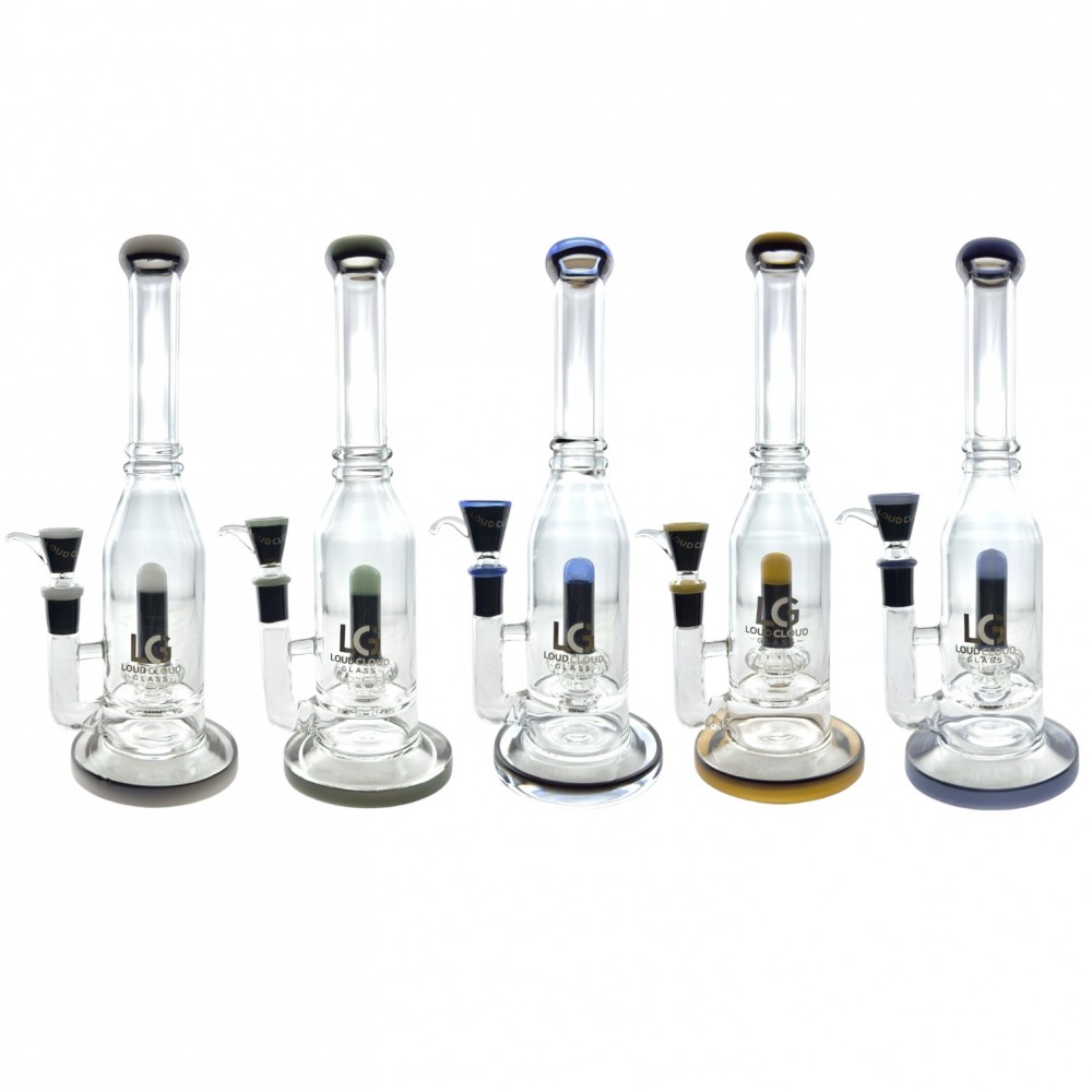 Loud Cloud - 11.5" Home-Run Hustle Matrix Perc Water Pipe [TW-144]