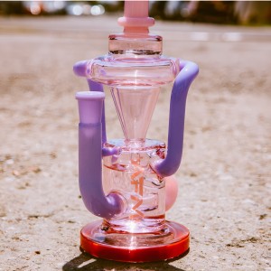 10" AFM Glass Palermo Double Glass Recycler Dab Rig*