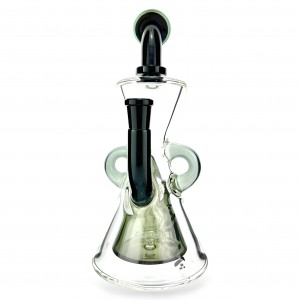 10" AFM Glass Hour Glass Colored Recycler Dab Rig*