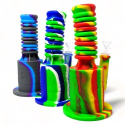 16.5" BlazeBallet Silicone Accordion Water Pipe - Assorted [TX162]