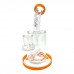7.5" AFM Clear Glass Inline Perc Dab Rig - Smooth Dabbing Experience with Inline Perc