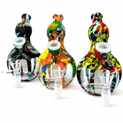 5.7" Cool & Quirky Octo-Mazing Galactic-Chic Water Pipe - Assorted [TX570]