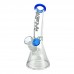 8" AFM Colored Lip Bent Neck Mini Beaker - Stylish and Compact Glass Bong