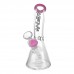 8" AFM Colored Lip Bent Neck Mini Beaker - Stylish and Compact Glass Bong