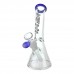 8" AFM Colored Lip Bent Neck Mini Beaker - Stylish and Compact Glass Bong