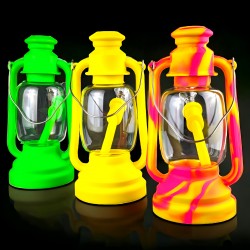 8.5" "Starry Streams - Outdoor Silicone Lantern Water Pipe Assorted colors - [TX672]