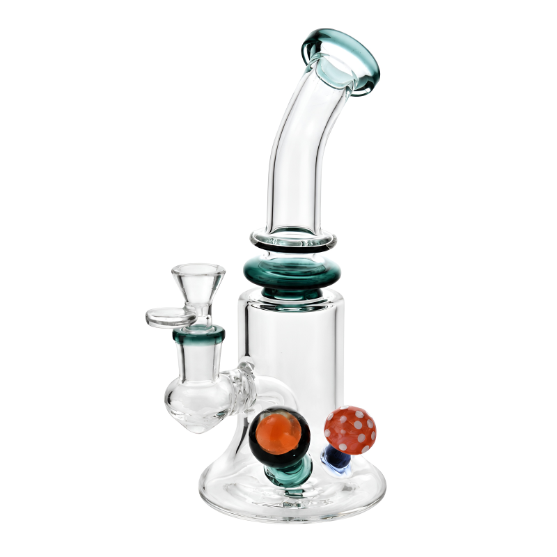 9" Bell Bottom Style Shroom Art Percolator Water Pipe