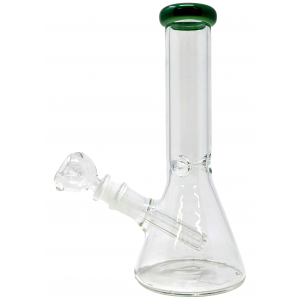 8.5" Color Rim Ice Catcher Beaker Water Pipe (Sea Green) - [WCG-4B08]