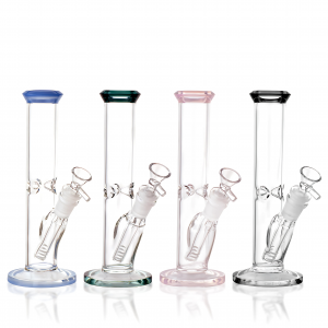 8.5"  Color Tapered Clear Mini Straight Tube Water Pipe