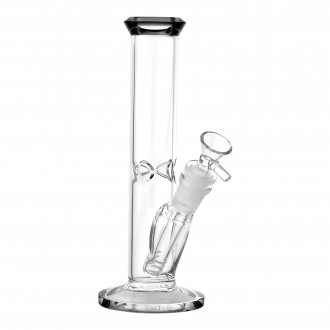 8.5"  Color Tapered Clear Mini Straight Tube Water Pipe