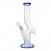 12" Zong Style Single Kink Straight Tube Bong 12 Inch Single Kink Zong Straight Tube Glass Water Pipe
