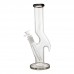 12" Zong Style Single Kink Straight Tube Bong 12 Inch Single Kink Zong Straight Tube Glass Water Pipe