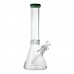 14" 9mm Crystal Clear Glass Ice-Pinch Beaker Water Pipe 14-inch 9mm thick crystal clear glass beaker water pipe with ice pinch spswholesale.com