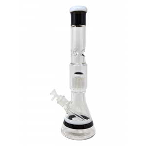 18" Two Tone Tree Perc Beaker Water Pipe 14MM Female [WCG30-0059]