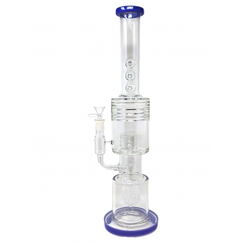 19" Multi Ice Pinch Apple Perc Water Pipe - Blue [WCG30-0106]