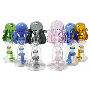 8.5" Octopus Top Showerhead Perc Water Pipe - [WCG30-0203]