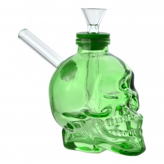 4.5" Skull Head Glass Water Pipe - [WCG30-0229]
