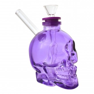 4.5" Skull Head Glass Water Pipe - [WCG30-0229]