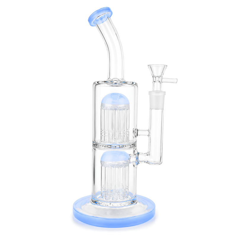 11.5" Bent Neck Bliss Dual Tree Perc Water Pipe
