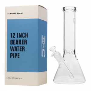 12" Clear Glass Beaker Water Pipe