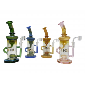 11" MOL Glass Incycler Gold Fumed Water Pipe - [WP-1396]
