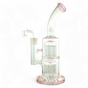 12" Bent-Neck Bliss with Dual Tree Percs Water Pipe Assorted color - [WP-1674-2]