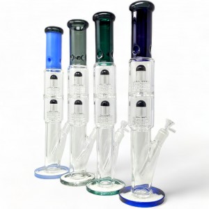 19" Double Matrix Perc Cylinder Water Pipe - Assorted [WP-1770-2]