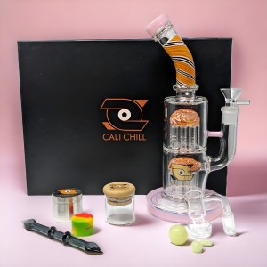 Cali Chill - Curved Neck Pairfect Matrix Perc W/ Ice Pinch Water Pipe Kit [WP-2354]