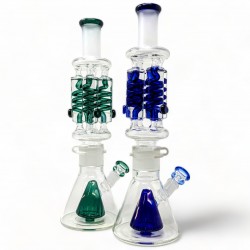 14" Detach and Elevate The Intra Beaker Freezable Coil Frostique Water Pipe - Assorted Colors [WP-2384]