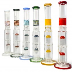 10" Brewing CaffeinArtistry In Dual Tree Perc Cylindrical Water Pipe [WP2536]