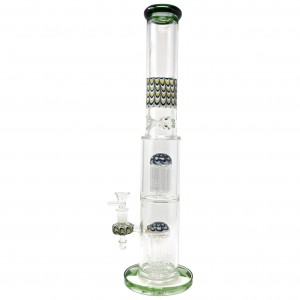 10" Brewing CaffeinArtistry In Dual Tree Perc Cylindrical Water Pipe [WP2536]