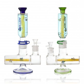 13.5" "Bee & Gator Elegance Art Inline Perc Detachable Water Pipe Assorted - [WP2554]