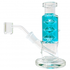 6" Glycerin Filled Straight Water Pipe W/ Banger - [WP-2740-1]