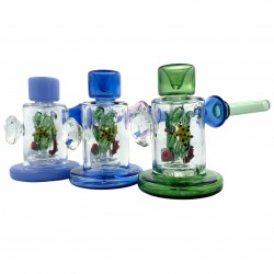 4" Aquatic Symphony Gem Grip Bubbler Hand Pipe [WP-2942]