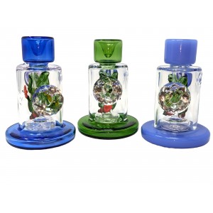 4" Aquatic Symphony Gem Grip Bubbler Hand Pipe [WP-2942]