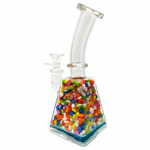 7.5" The Rainbow Stones Vibrant Splash Water Pipe - [WP-3114-B]