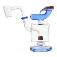 4.6" Cuboid Shape Wigwag Art Mini Dab Rig - [WP-3300]