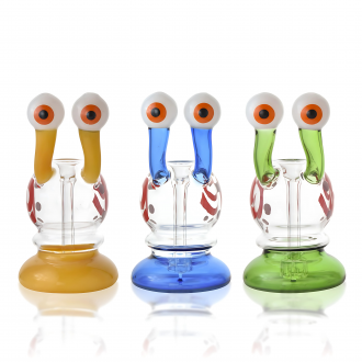 6" EyePop Snail Showerhead Perc Water Pipe - [WP-3338]