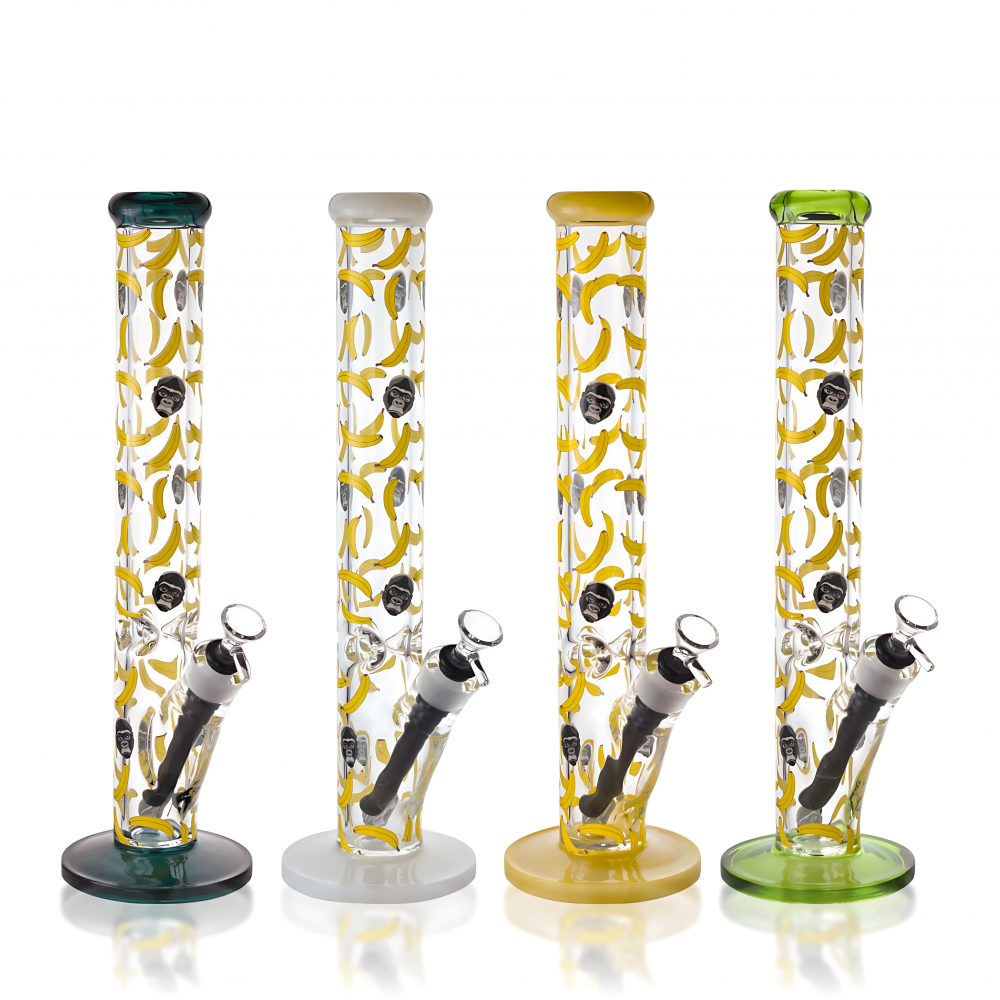 Monkey Business 16" Straight Tube Bong 16 Inch Monkey Business Straight Tube Glass Water Pipe