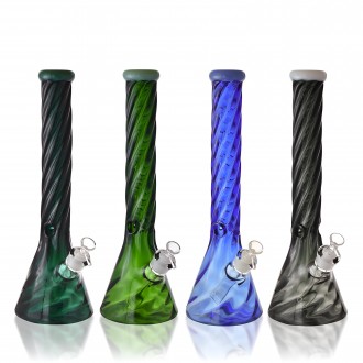 16" Whirlwind Glass Beaker Water Pipe - [WP-3970]