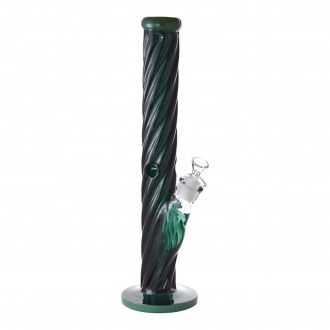 15.5" Whirlwind Glass Straight Tube Water Pipe - [WP-3971]
