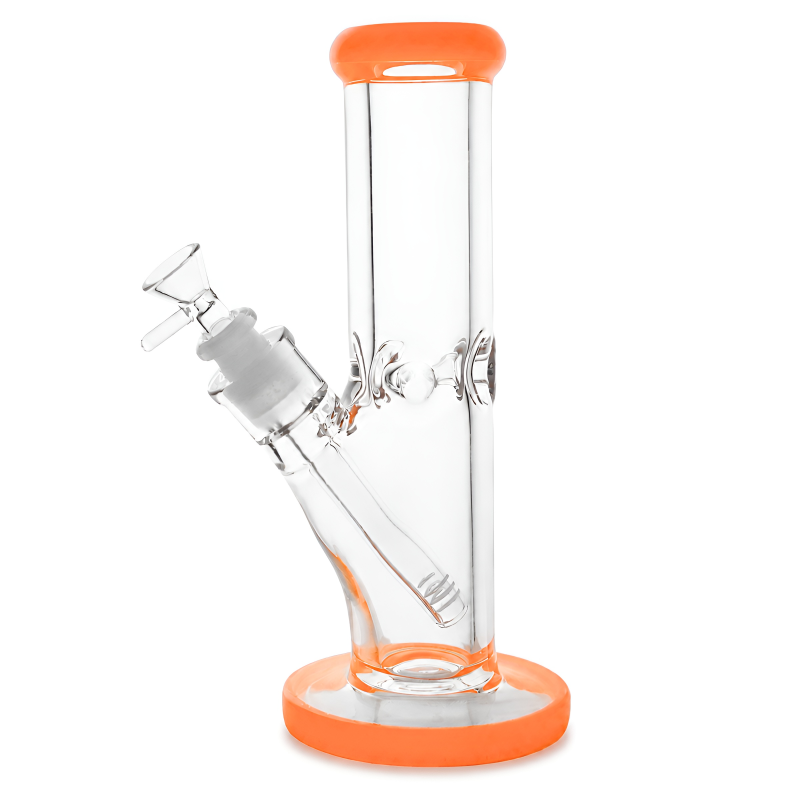 9.5" Ice-Pinch Straight Tube Glass Water Pipe