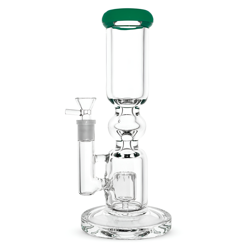 10" Bubble Tube Showerhead Perc Straight Glass Water Pipe