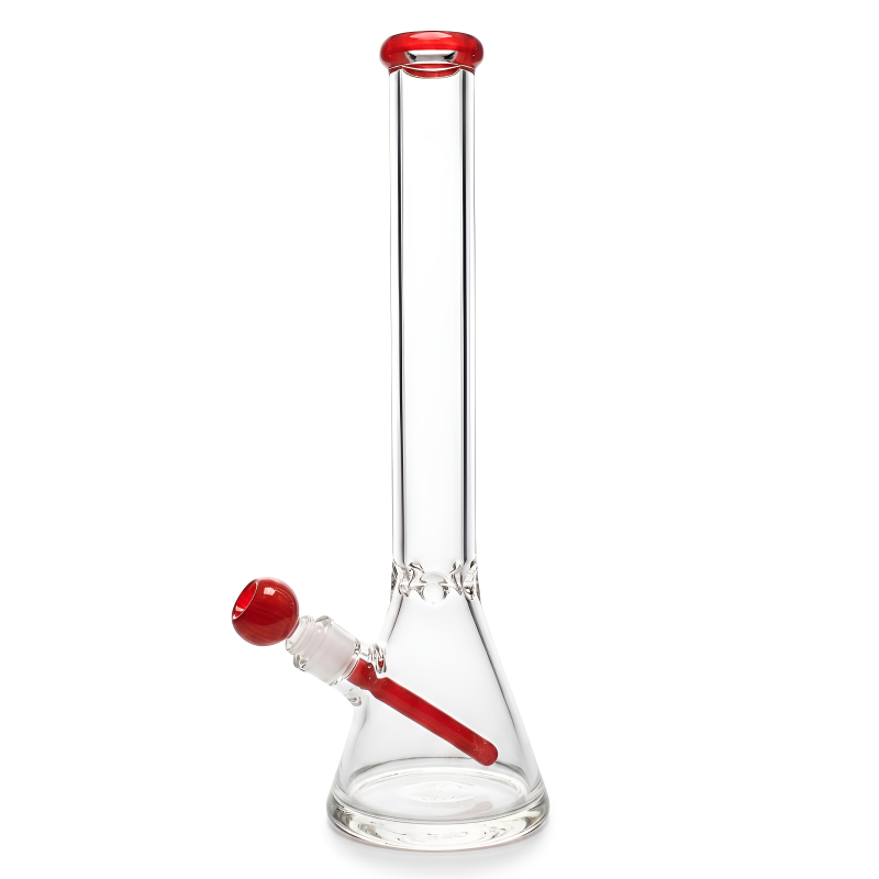 18" 9mm Ice-Pinch W/Colored Downstem Beaker Water Pipe