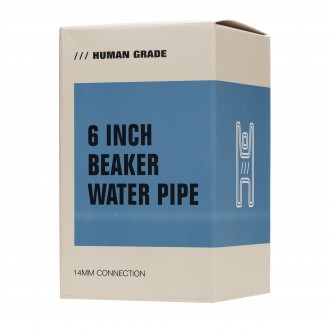 6" Clear Glass Beaker Water Pipe