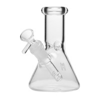 6" Clear Glass Beaker Water Pipe