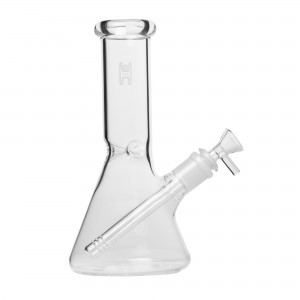 9" Clear Glass Beaker Water Pipe