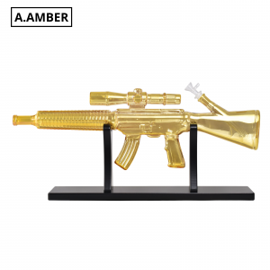 24" Machine Gun Style Water Pipe with Stand 