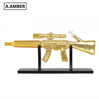 24" Bullet Blizzard Machine Gun Style Water Pipe with Display Stand